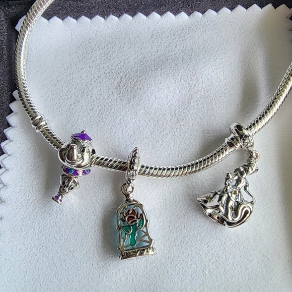 NEW Disney Beauty and the Beast charms bundle for Pandora bracelet - Picture 5 of 5